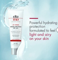 EltaMD® UV Sheer Broad-Spectrum SPF 50+ -Eterna Skin Shop UVSheerBroad SpectrumSPF50 FacialSunscreenEltaMD 1